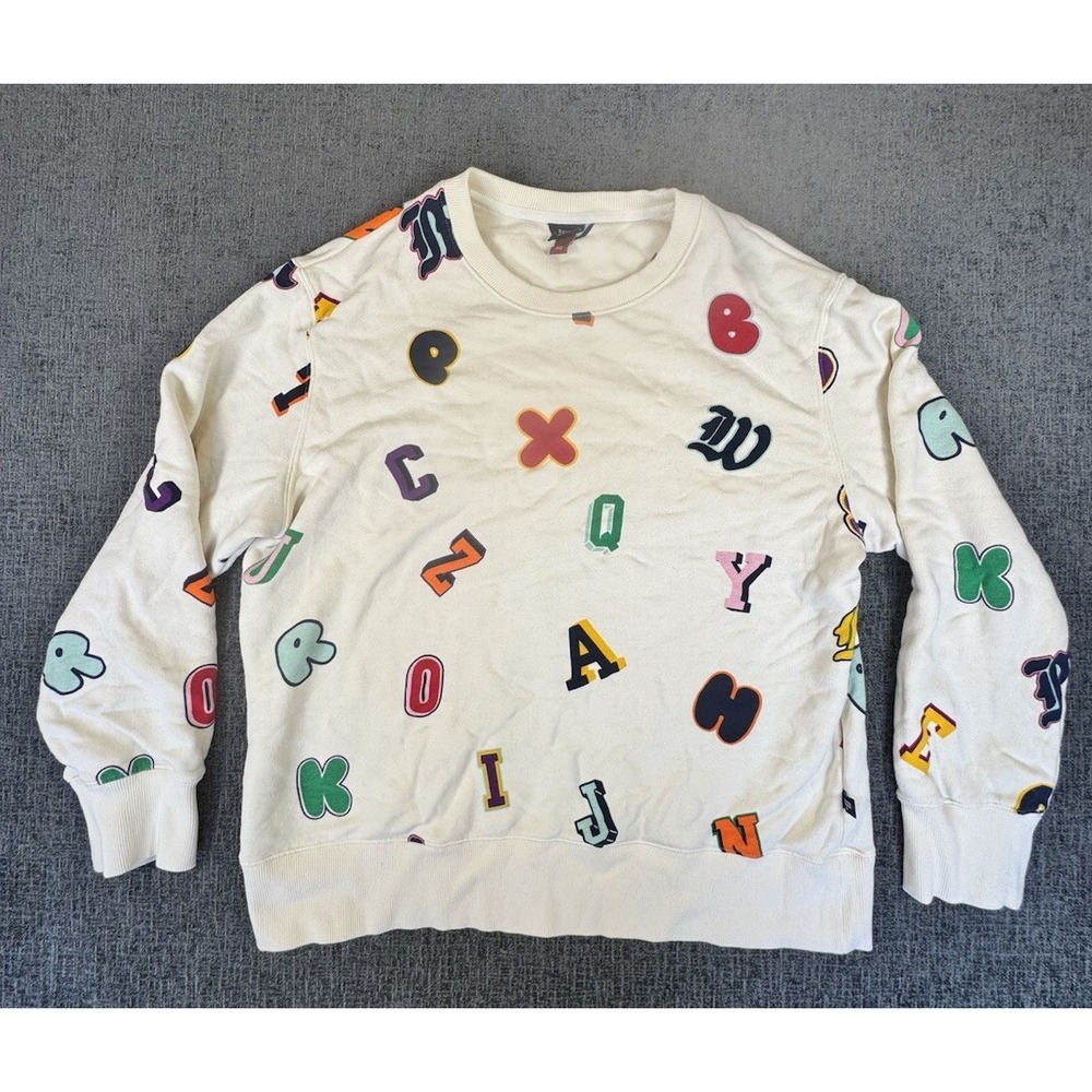 Rowing Blazers x Target Alphabet Print Sweatshirt Unisex L Mulitcolor Crewneck